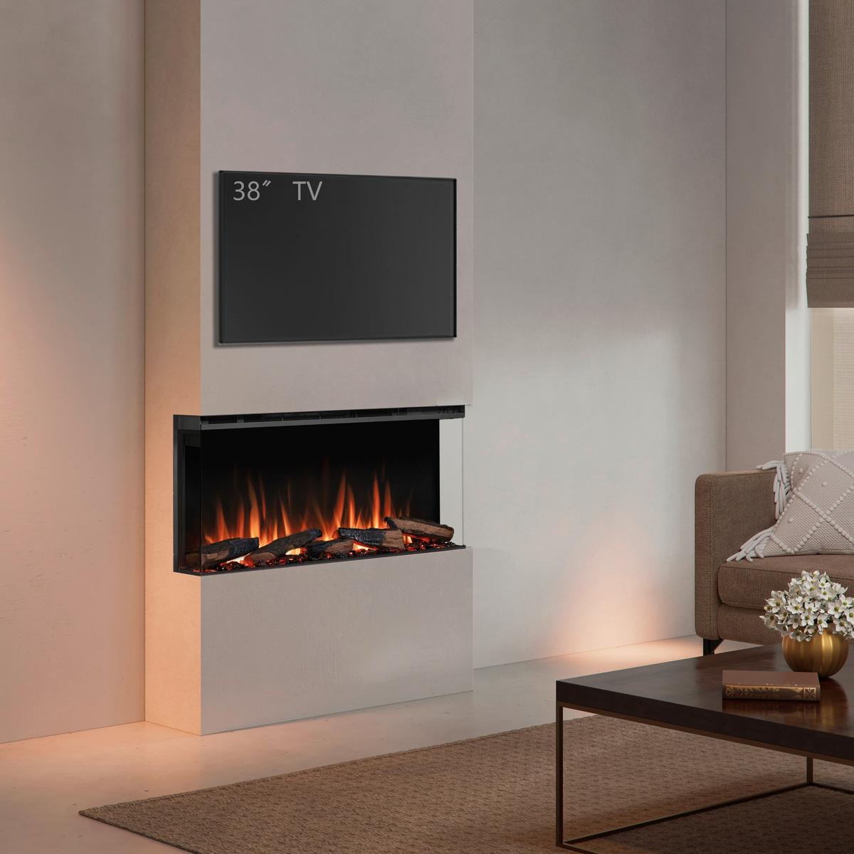 Elektrokamin Athena 36" - Schwarz, Basics, Metall (90/50/21cm)