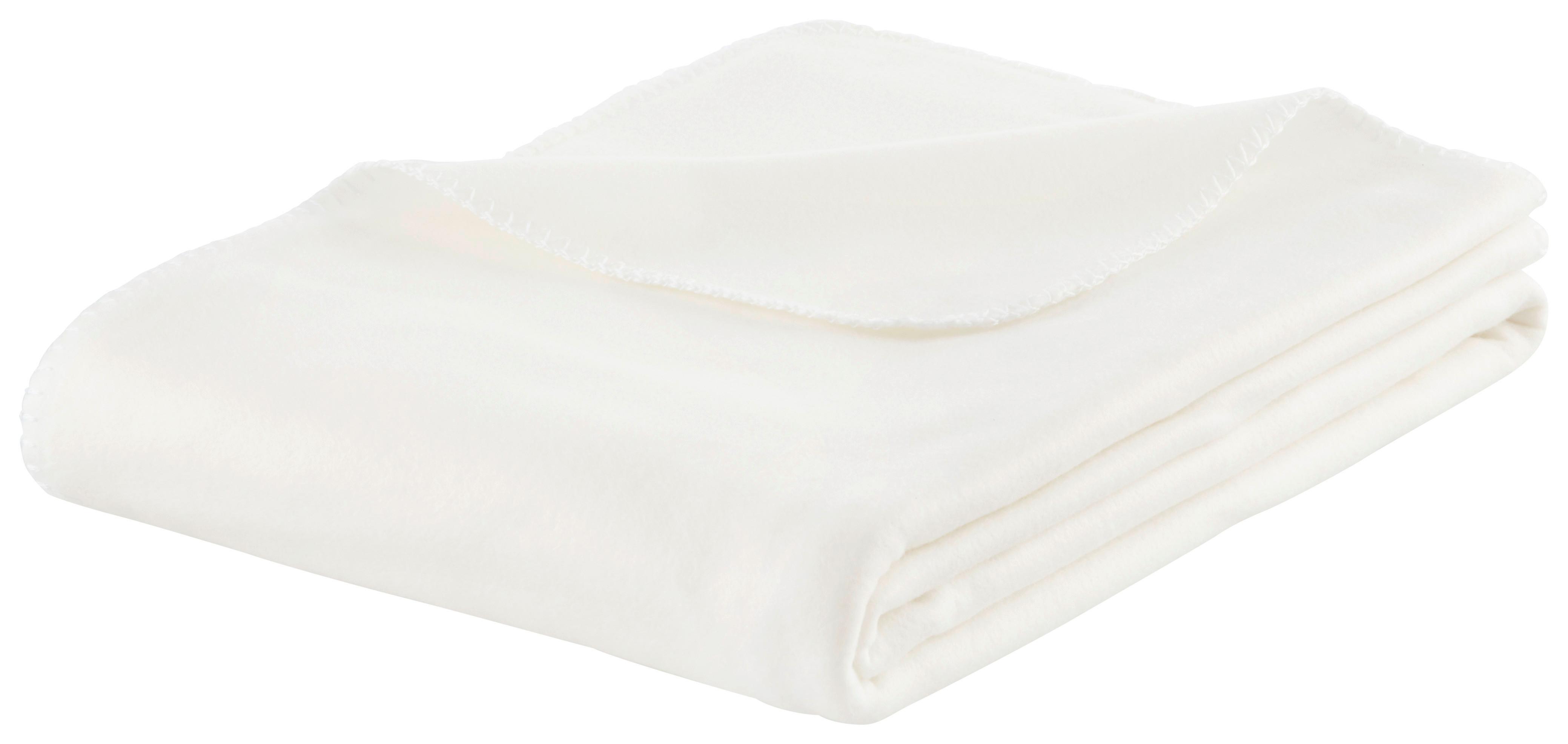 Fleecová deka Felicity, 140/200cm, biela - biela, Konventionell, textil (140/200cm) - Modern Living
