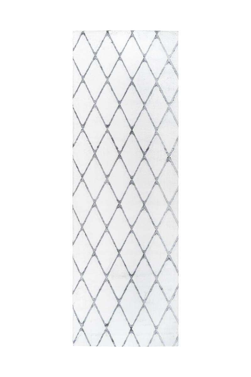 Teppich Läufer Anthrazit/ Weiß Vivica 80x250 cm - Anthrazit/Weiß, Design, Textil (80/250cm) - Kayoom