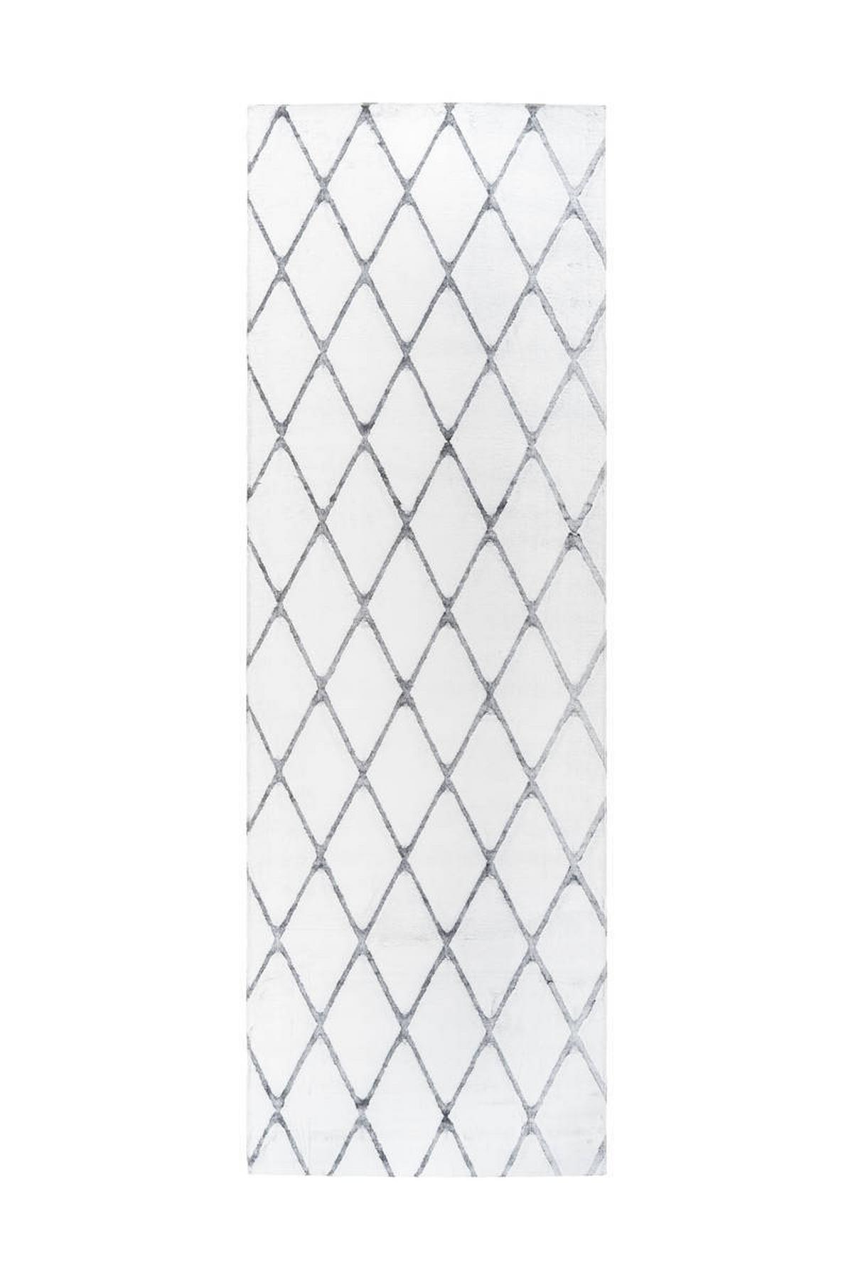 Teppich Läufer Anthrazit/ Weiß Vivica 80x250 cm - Anthrazit/Weiß, Design, Textil (80/250cm) - Kayoom