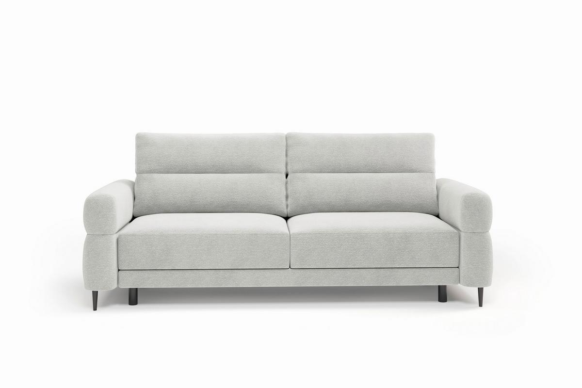 Schlafsofa Nordic Hellgrau B: 232cm - Hellgrau/Schwarz, Basics, Textil (232/94/102cm) - Livetastic