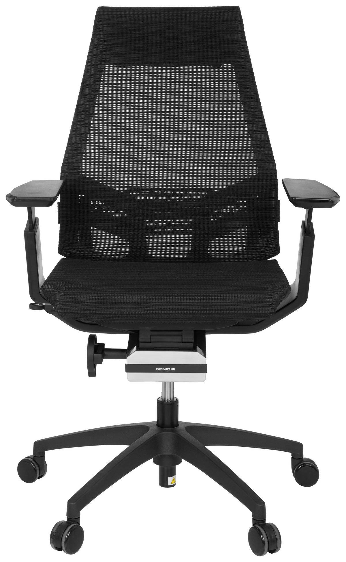 Drehstuhl Genidia Smart Black Höhenverstellbar Schwarz - Schwarz, MODERN, Kunststoff/Textil (70/112/55cm) - MID.YOU