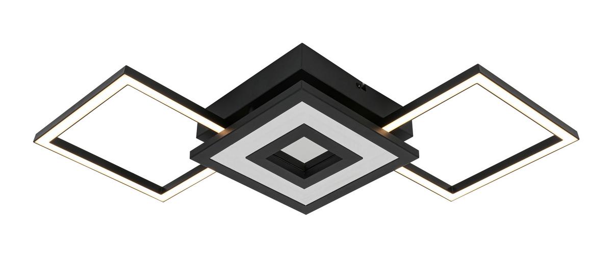 LED-Deckenleuchte Charlotta - Schwarz, Basics, Kunststoff/Metall (27,8/66/7cm) - Luca Bessoni