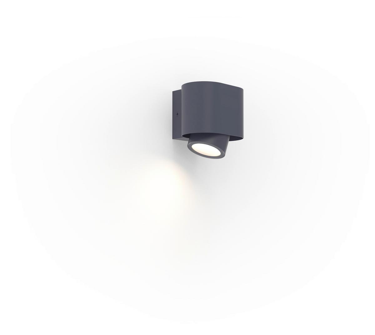 Außenwandleuchte Cypres Anthrazit B: 10,9 Cm - Anthrazit, Basics, Metall (10,9/10,7/9,6cm)