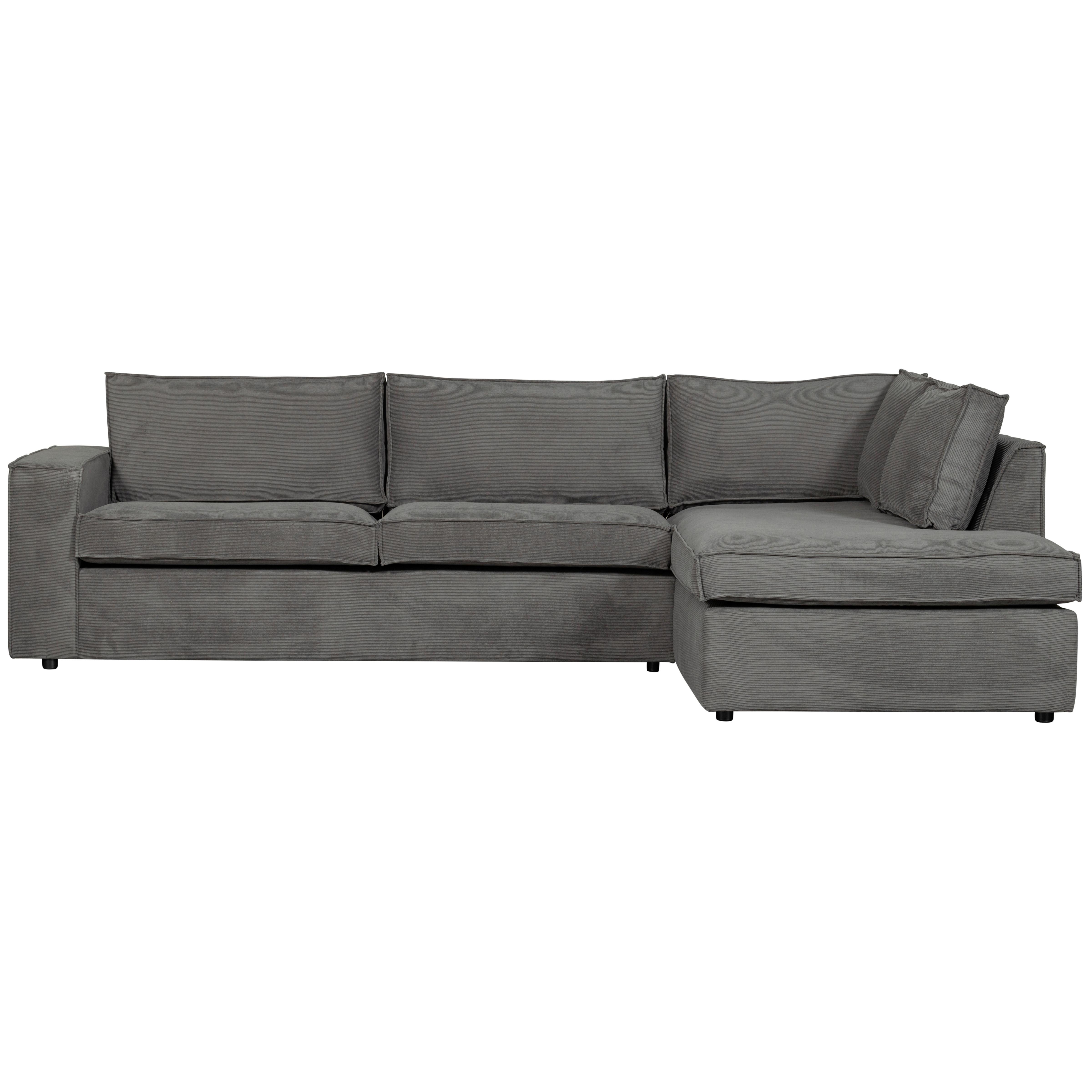 Ecksofa Thomas Dunkelgrau S: 283x197cm - Dunkelgrau/Schwarz, Design, Textil (283/197cm) - Livetastic