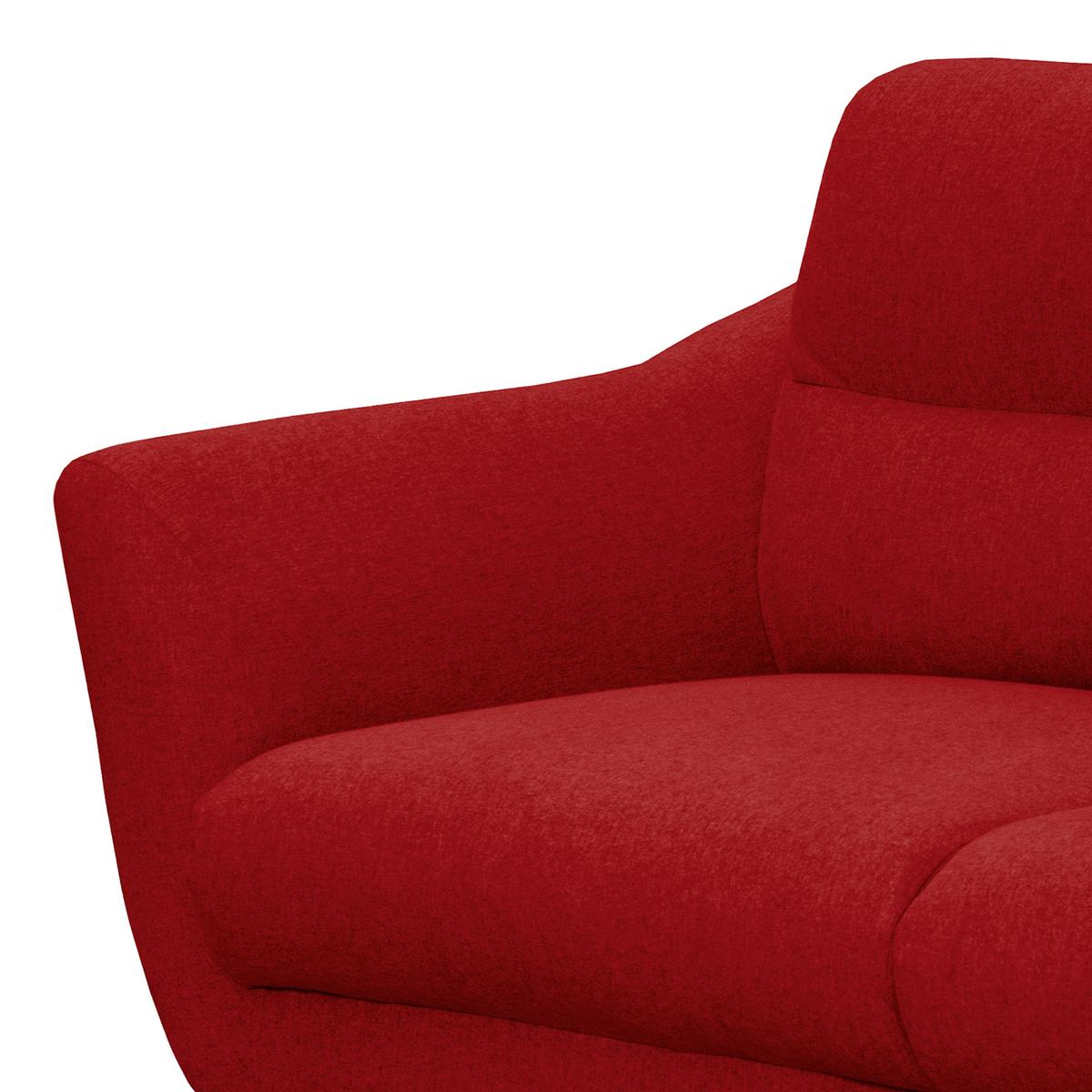 2,5-Sitzer Sofa Tromso Rot B: 187 cm - Buchefarben/Rot, Design, Textil (187/87/88cm) - Livetastic