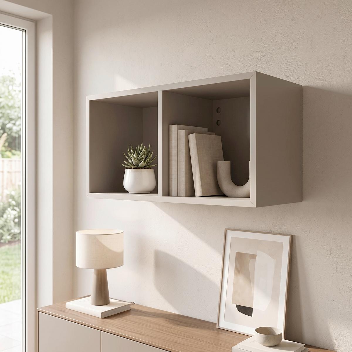Wandregal Las Vegas Weiß B: 60 cm - Weiß, MODERN, Holzwerkstoff (60/36/37cm) - Vertico