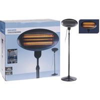 Stand-terrassenstrahler 2000 W Patio Elektro - Schwarz, Basics, Metall (50/210cm)