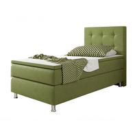 Boxspringbett Mit Topper / Matratze 90x200 Cm Köln - Silberfarben/Grün, KONVENTIONELL, Textil (90/115/210cm) - MID.YOU