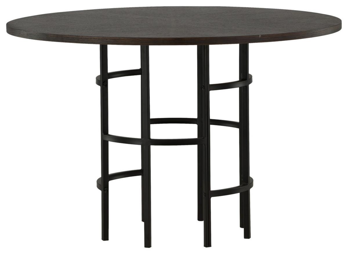 Esstisch Copenhagen - Schwarz/Braun, Design, Holz/Metall (115/115/74cm) - Livetastic