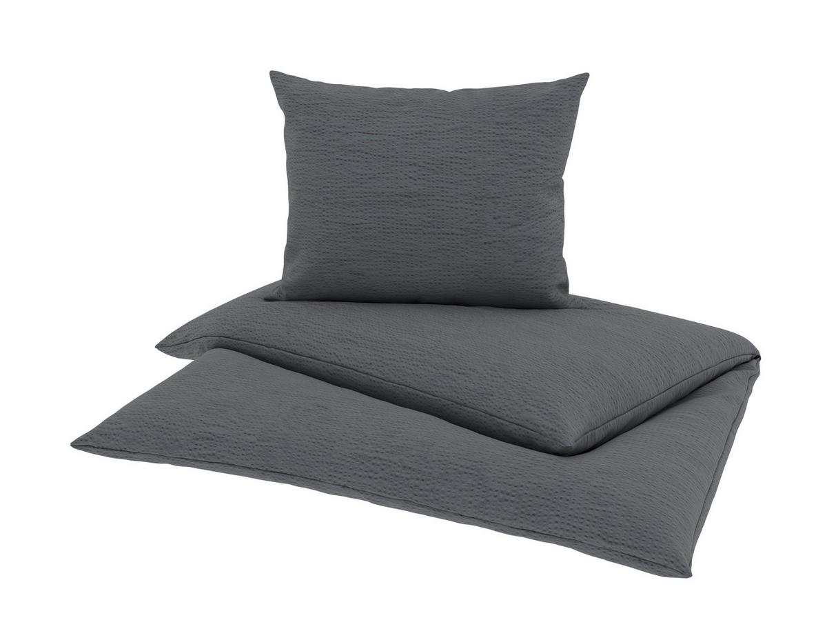 Bettwäsche Ariana - Anthrazit, MODERN, Textil - Luca Bessoni