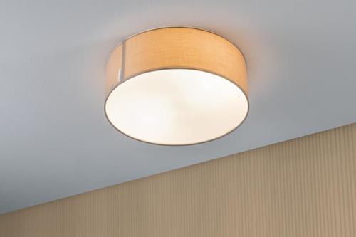 Deckenleuchte Mari Ø 38 cm mit Textilschirm Rund - Beige, Design, Textil (38/13cm) - Paulmann