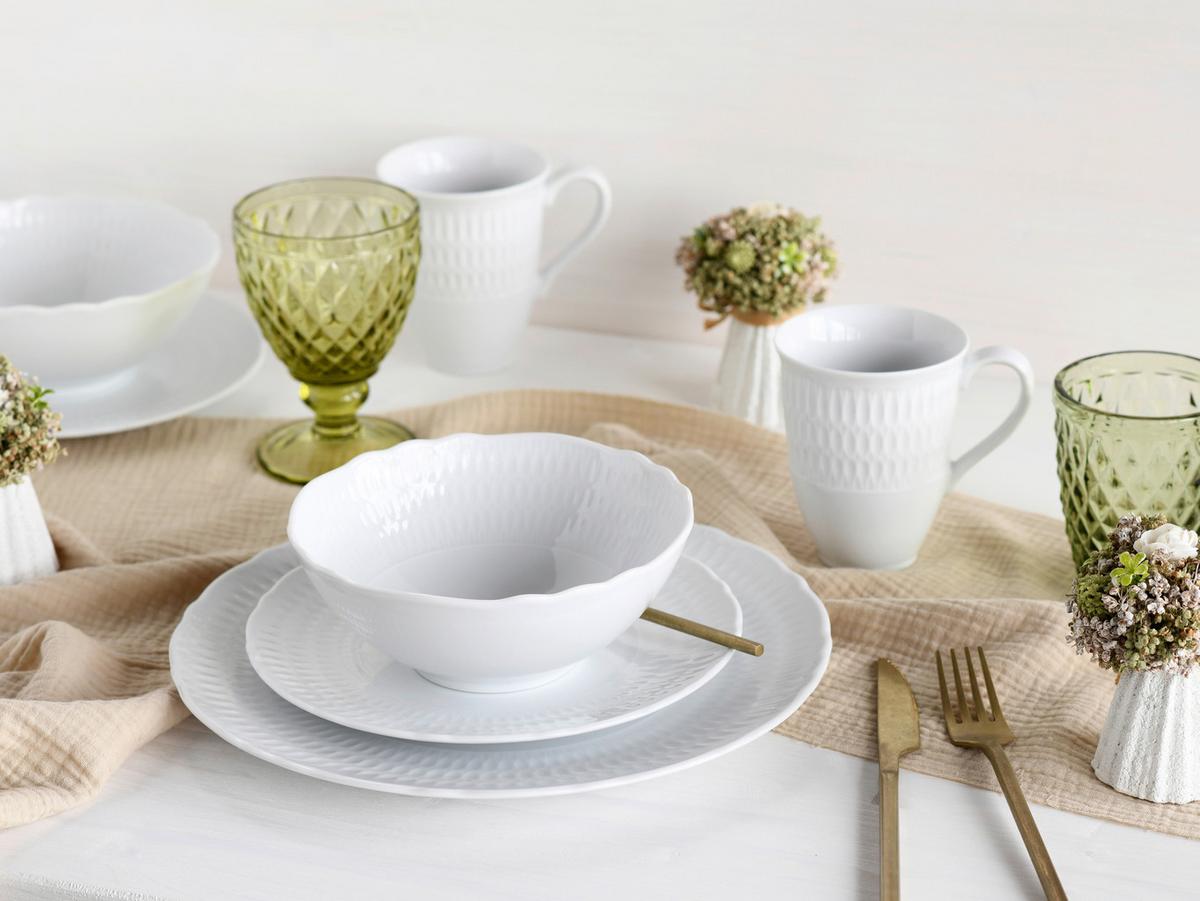 Kombiservice Sofia 16--Teilig., Weiß - Weiß, Design, Keramik - Creatable