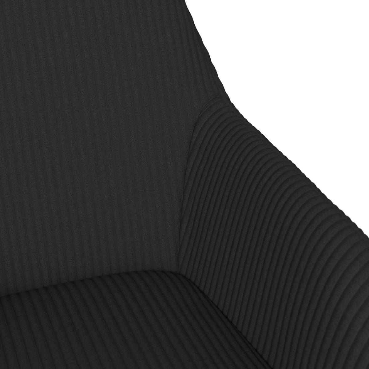 ŽIDLE S PODRUČKAMI ALANI ČERNÁ - černá, Moderní, kov/textil (60/58/86cm) - Bessagi Home