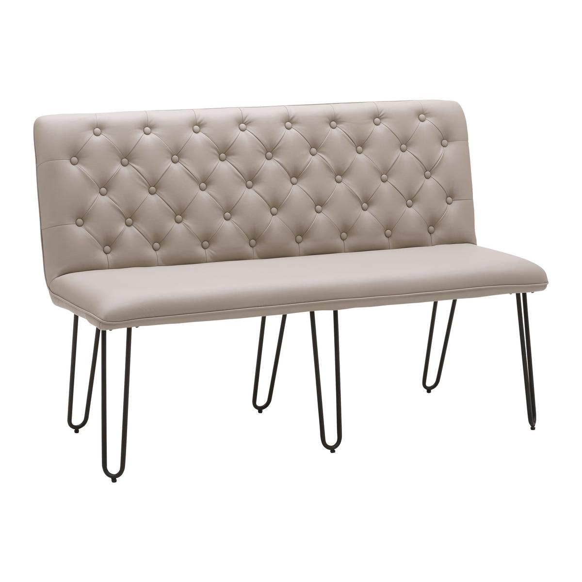 LavicE Ivie - šedohnědá koženka - černá/šedohnědá, Moderní, kov/dřevo (140/92/62cm) - Bessagi Home