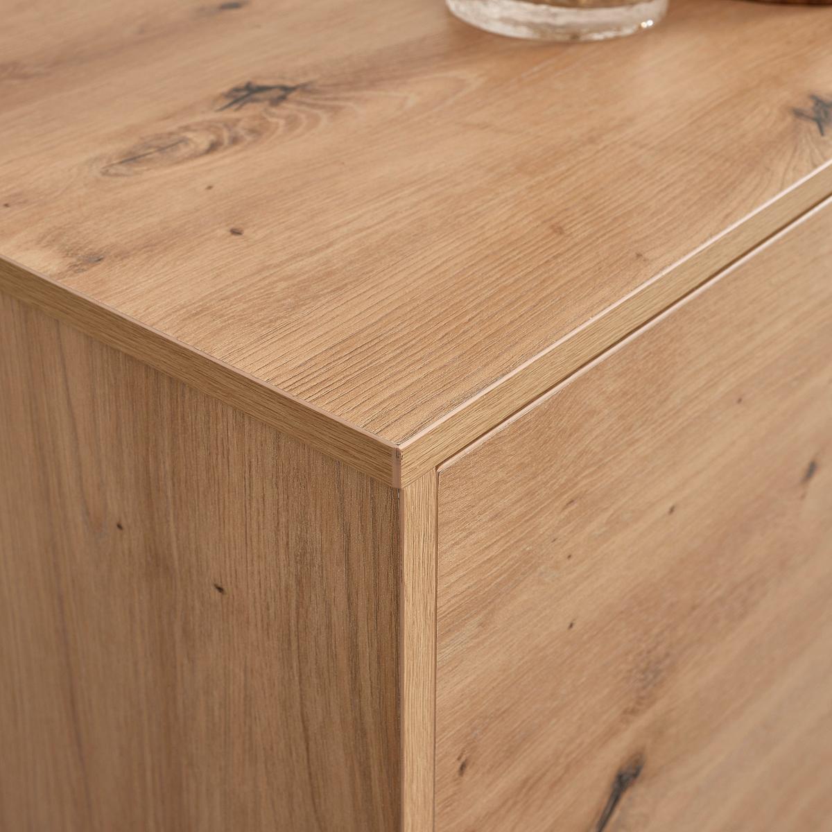 Komoda FOSCA - černá/barvy dubu, Moderní, kov (148,5/76/40cm) - Bessagi Home