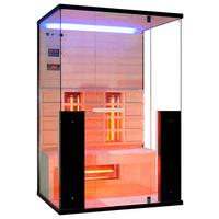 Infrarotkabine Billund Schwarz B: 125 cm - Schwarz, KONVENTIONELL, Holz (125/190/100cm) - Sanotechnik