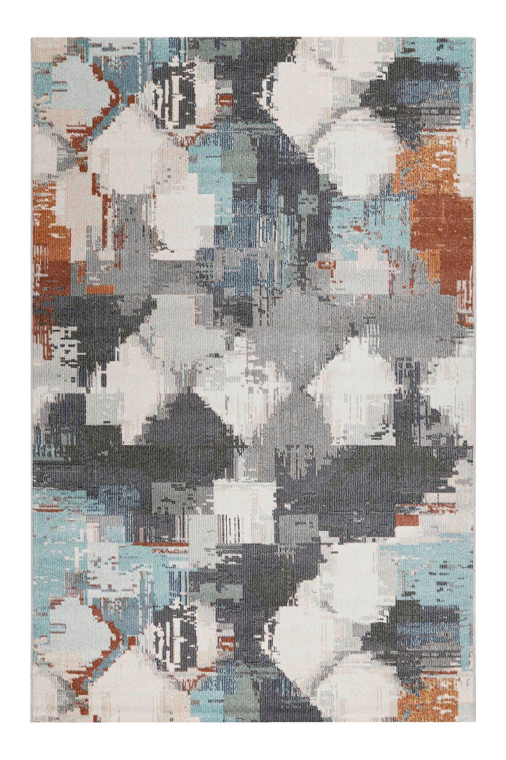 Outdoorteppich Multicolor, BxL: ca. 200x290cm - Türkis/Creme, Design, Textil (200/290cm) - Esprit