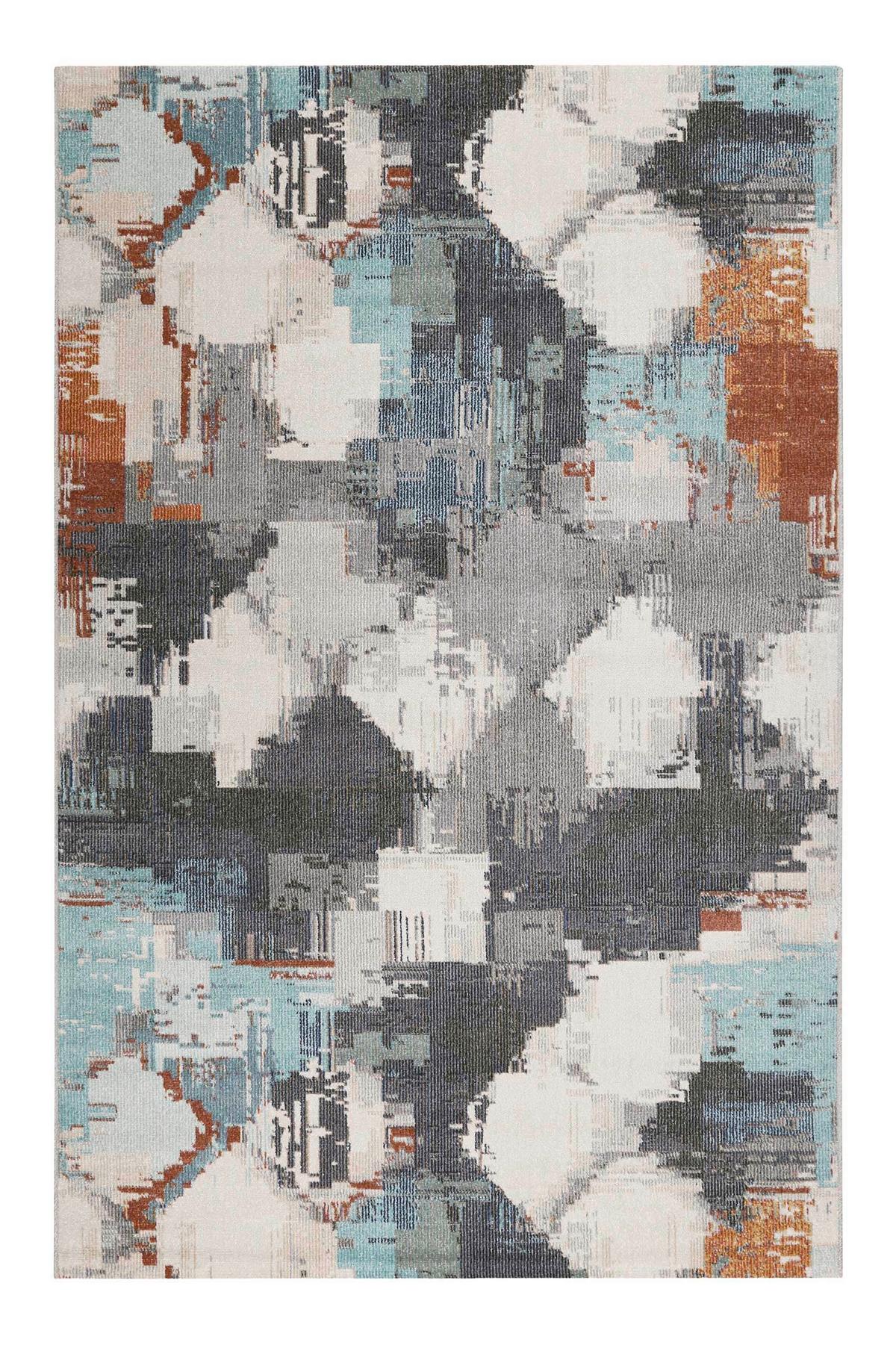 Outdoorteppich Multicolor, BxL: ca. 160x225cm - Türkis/Creme, Design, Textil (160/225cm) - Esprit