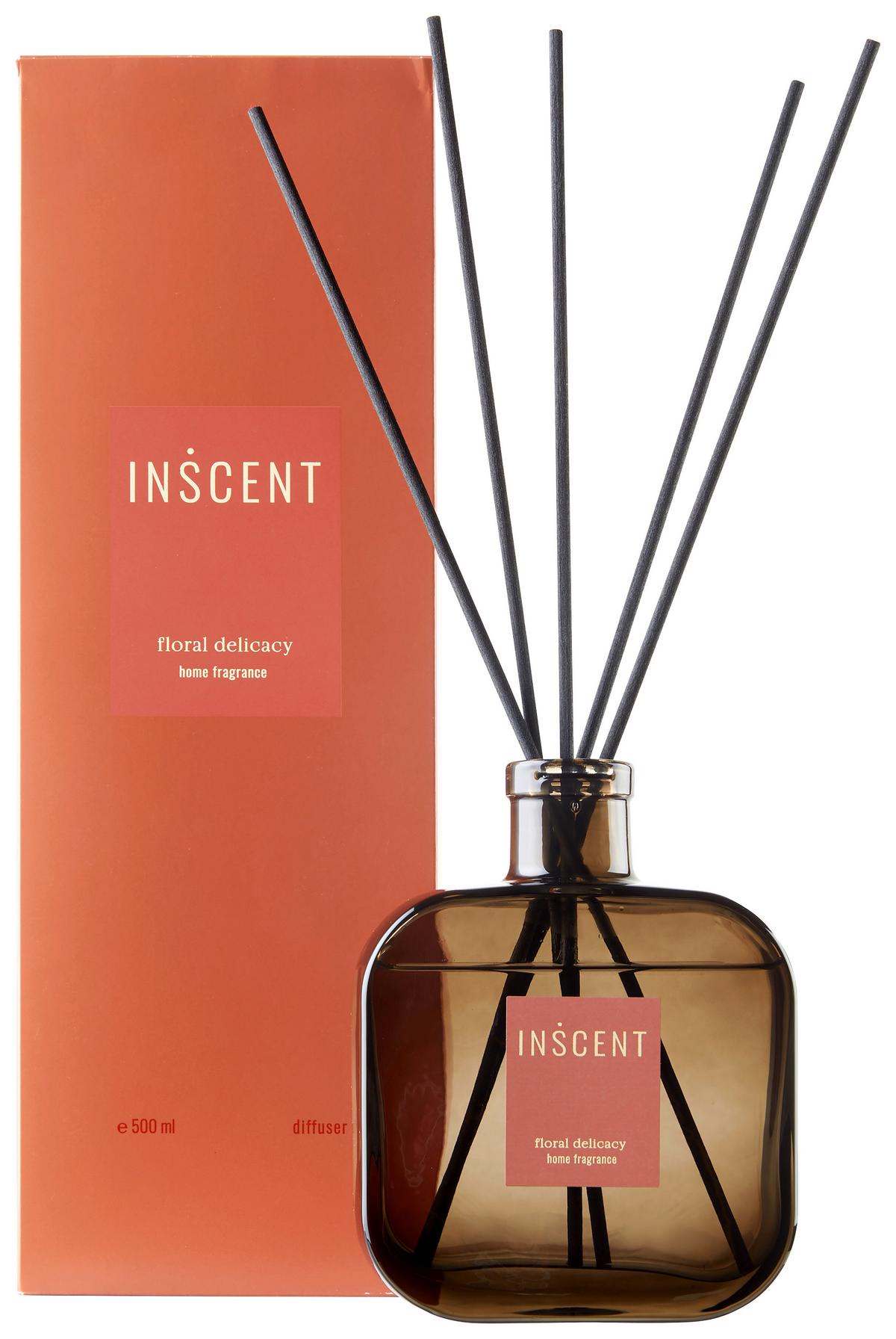 Vôňa do bytu Floral Delicacy, 500ml - číra/červená, Design, sklo (500ml) - Inscent