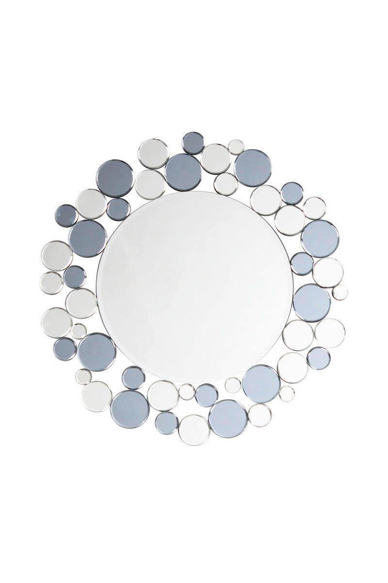 Wandspiegel Bubble Rund 80 Cm Metallrahmen Grau/silberfarben
