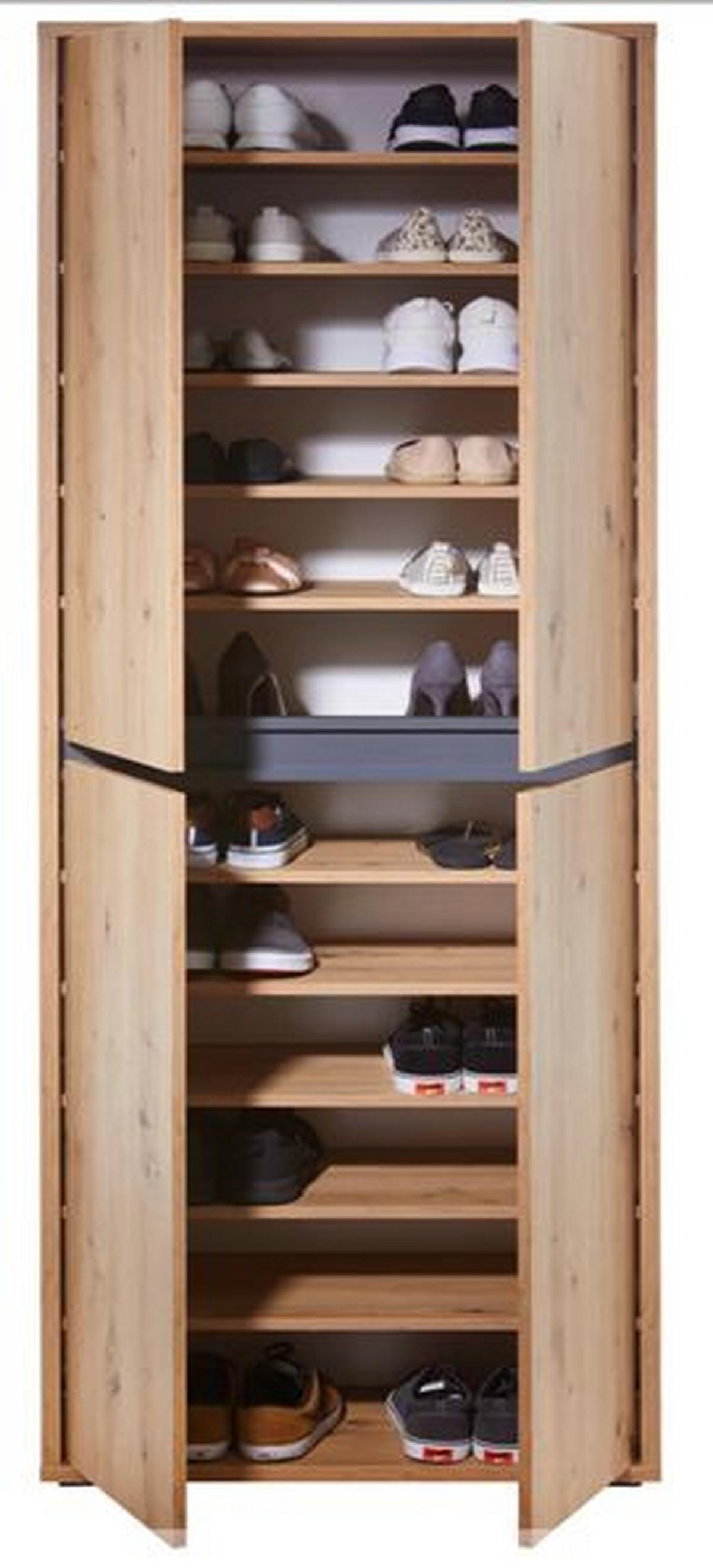 BOTNÍK DARA - barvy stříbra/antracitová, Moderní, kompozitní dřevo/plast (70/210/34cm)