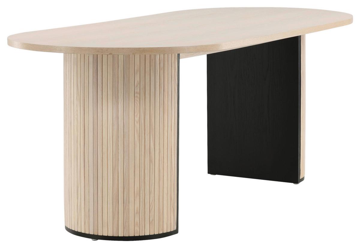 Esstisch Bianca - Eichefarben/Schwarz, Design, Holz/Holzwerkstoff (200/75/90cm) - Livetastic