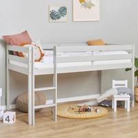 Hochbett Eco Comfort Grau, Lf: 90x200 cm - Naturfarben/Grau, MODERN, Holz (90/200cm) - MID.YOU