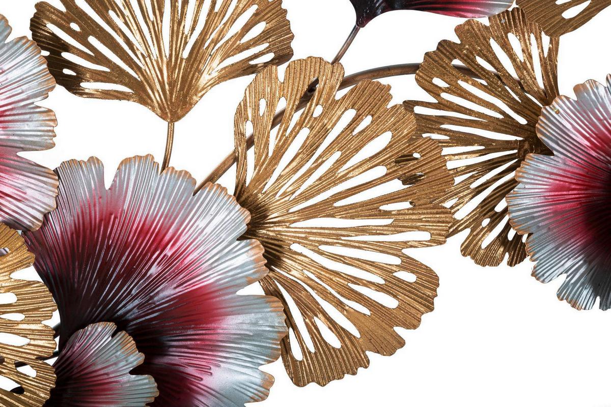 Wanddeko Color A Gold, Rosa, Weiß B: 130 cm - Goldfarben/Rosa, Basics, Metall (130/54/5.5cm)