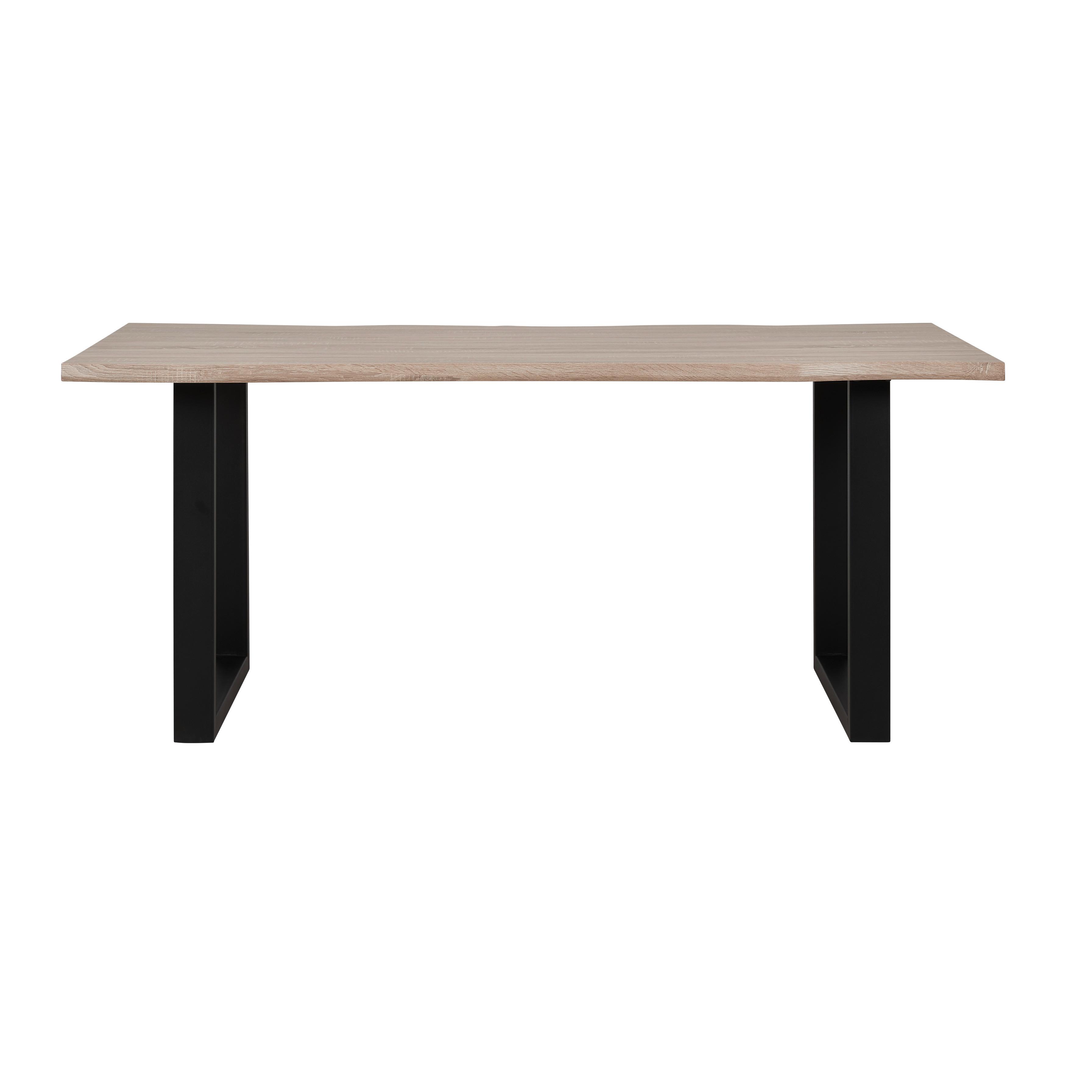 Jídelní Stůl Elicia 180x90 Cm - černá/barvy dubu, Moderní, kov (180/76/90cm) - Livetastic