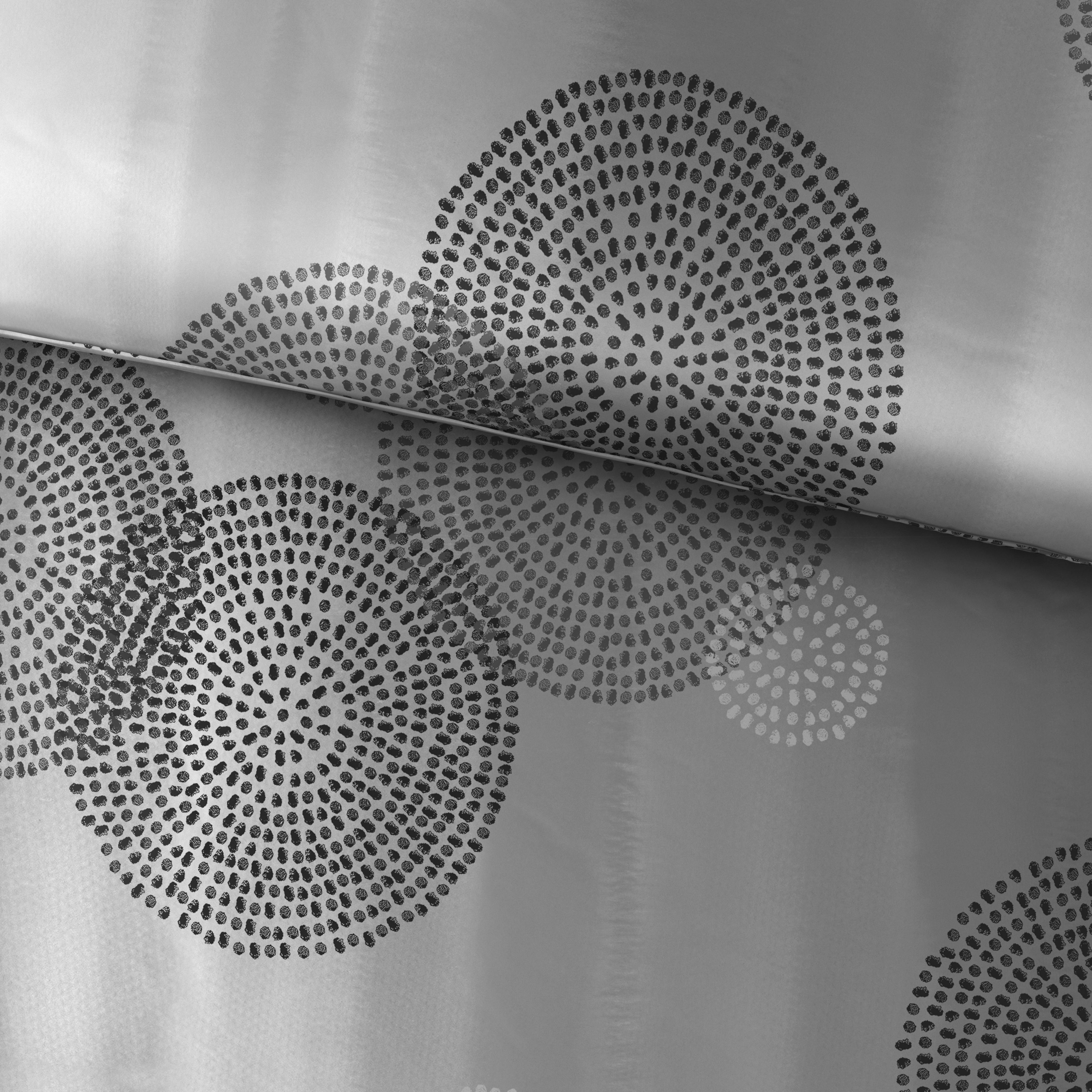 Bettwäsche 140x200 cm Rebecca Baumwolle Grau Kreise - Grau, ROMANTIK / LANDHAUS, Textil (140/200cm) - James Wood