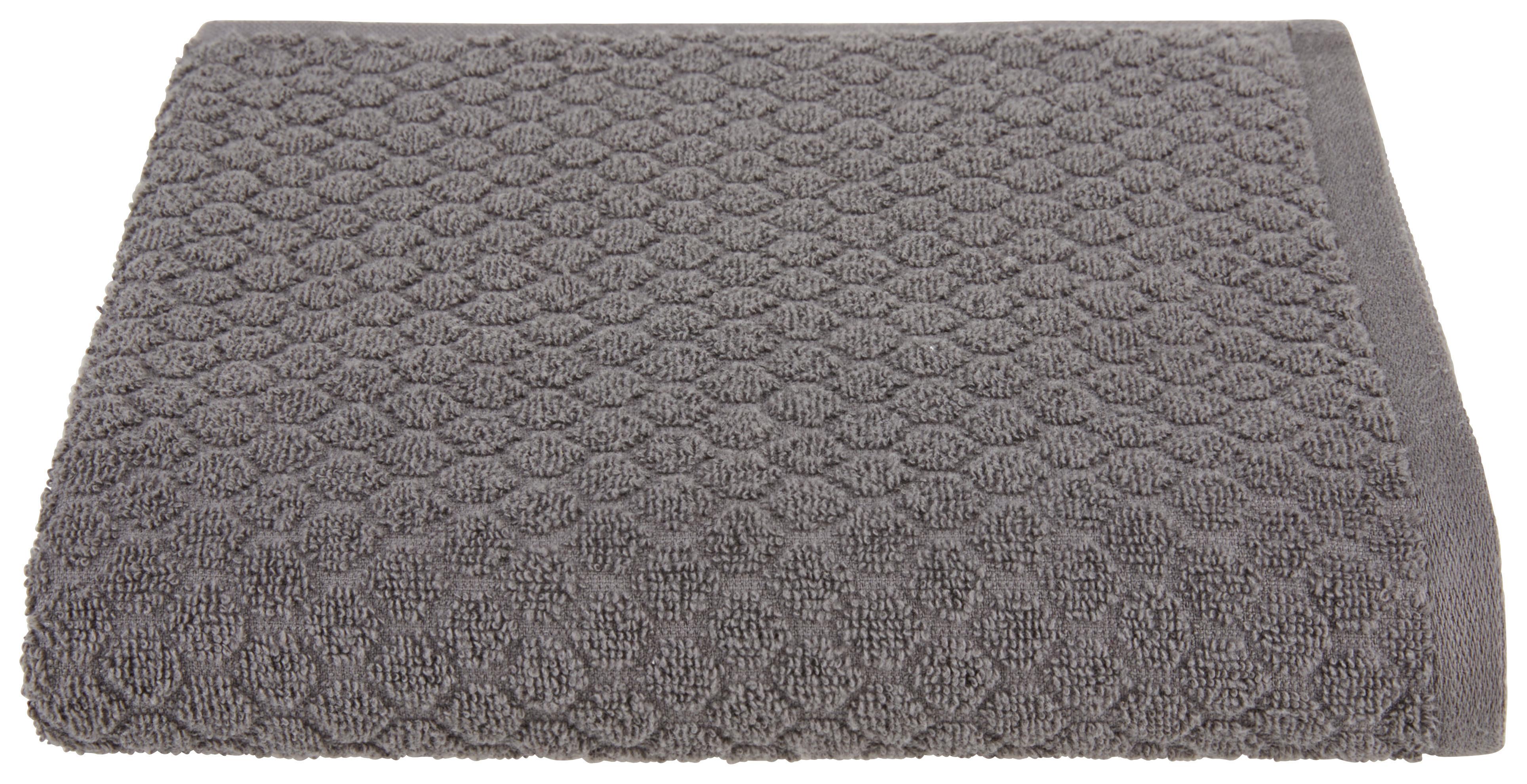 Handtuch Elena Baumwolle 450 G/m2 Anthrazit 50x100 Cm - Anthrazit, MODERN, Textil (50/100cm) - Luca Bessoni