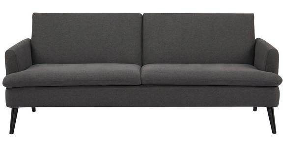 2-Sitzer-Sofa mit Schlaffunkt. Mina Grau - Schwarz/Grau, MODERN, Holz/Textil (110/180cm) - Luca Bessoni