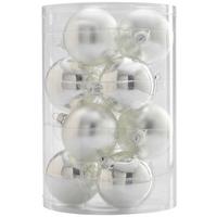 Karácsonyfagömb Szett Bella - ezüstszínű, Basics, Üveg (15/22cm) - Ondega