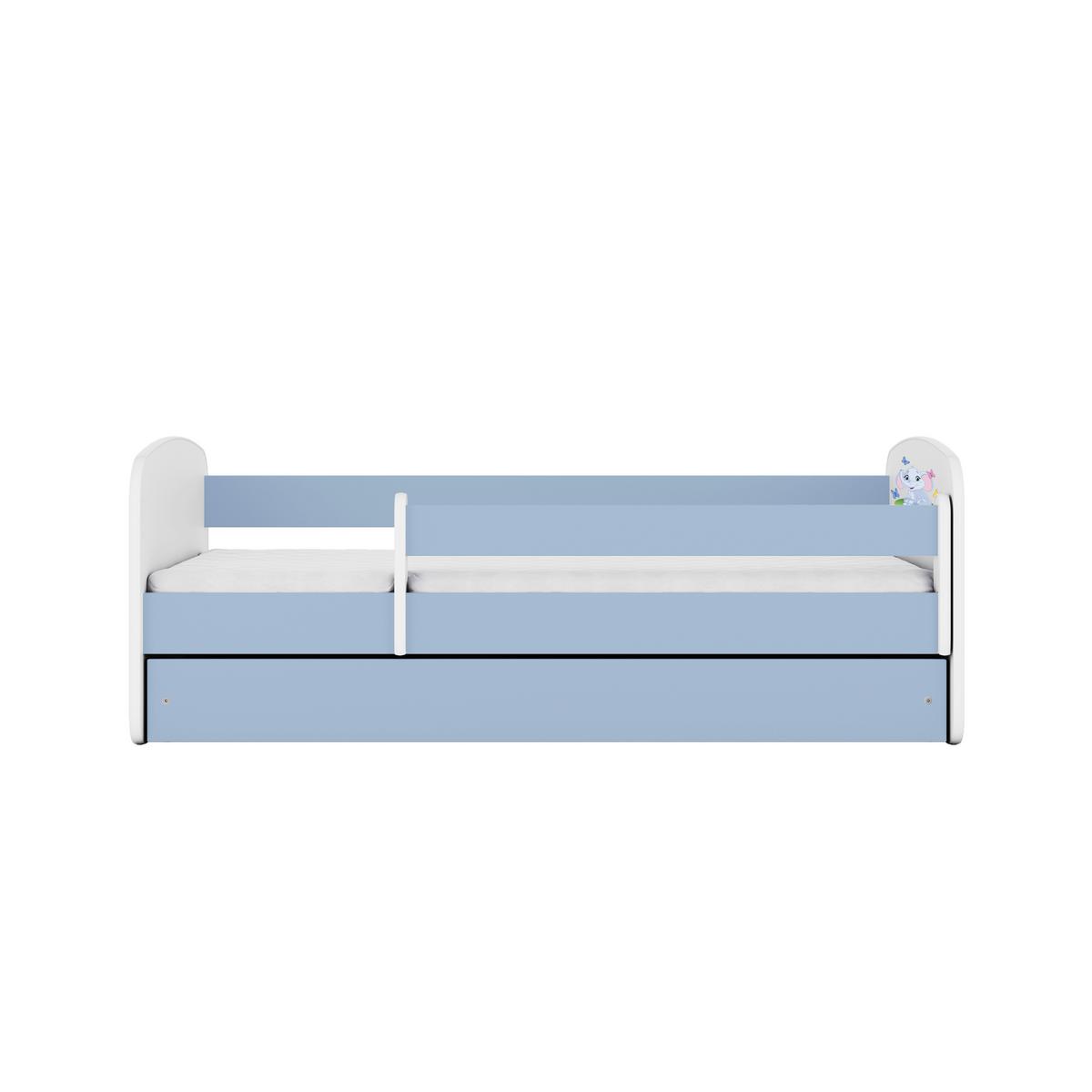 Kinder-/Juniorbett Babydreams Inkl. Matratze 80x160 - Blau/Birkefarben, MODERN, Holz/Holzwerkstoff (80/160cm) - MID.YOU