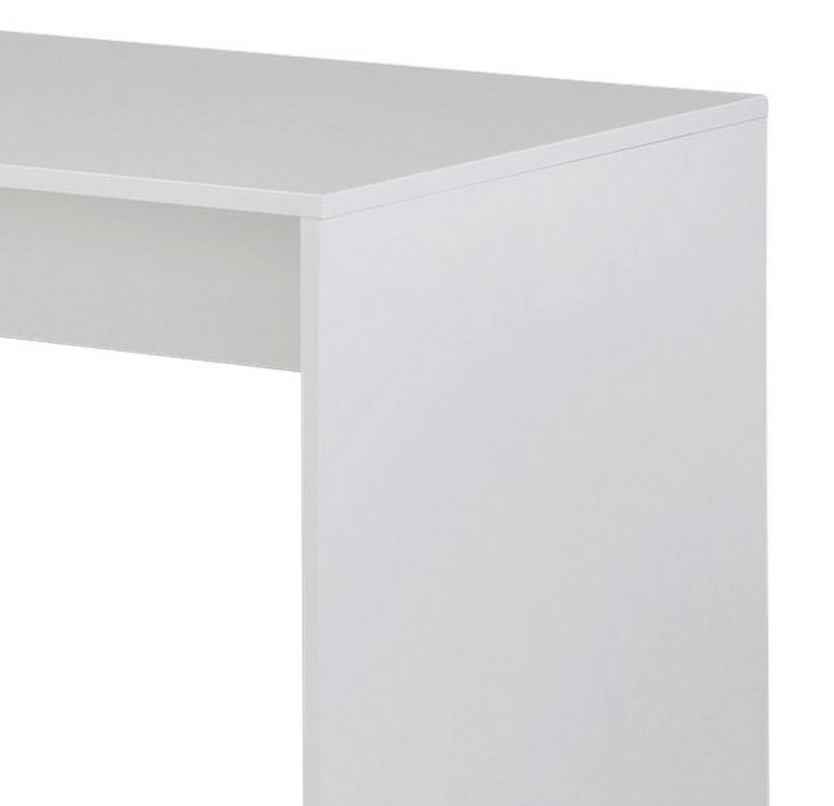 Rohový psací stůl Wohnling bílý - barvy stříbra, Moderní (106,5/120/75,5cm) - MID.YOU