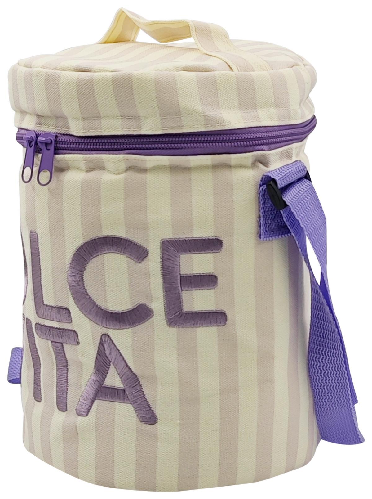 Chladící taška objem 7L - bílá/šeříková, Konvenční, kov/textil (17/24/17cm) - Mömax