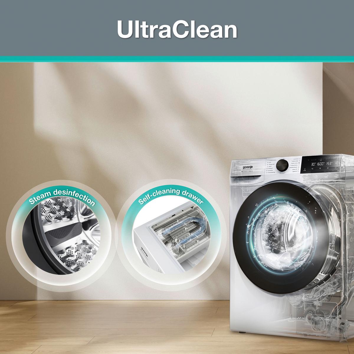 Waschmaschine Schwarz, Weiß B: 60cm - Schwarz/Weiß, Trend, Kunststoff/Metall (60/85/54cm) - Hisense