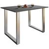 Esstisch Xona Anthrazit/Silberfarben - Anthrazit/Silberfarben, Design, Holzwerkstoff/Metall (110/50/76cm) - MID.YOU