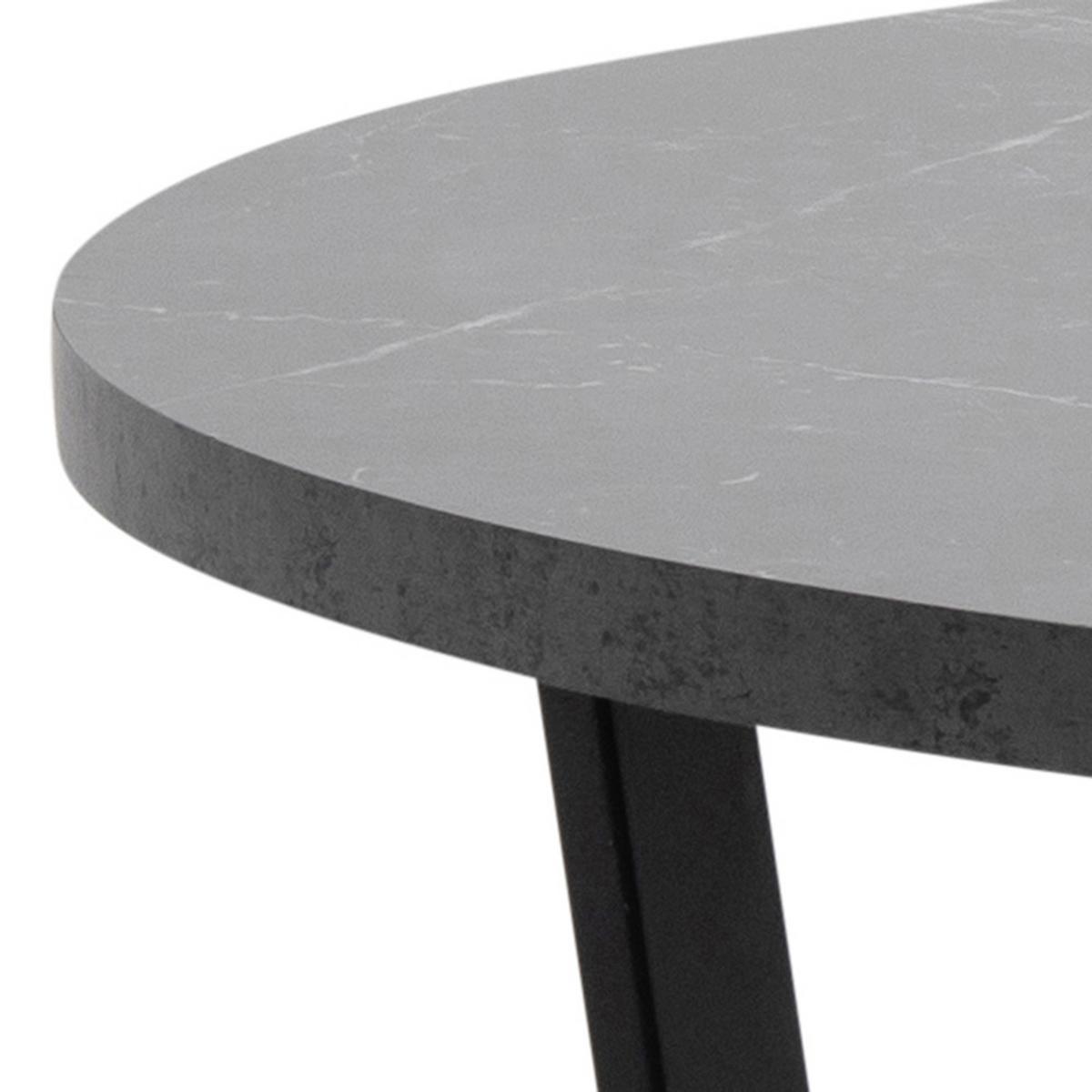 Esstisch Rund Amble 110x110x75 Cm Schwarz - Schwarz, Design, Holzwerkstoff/Metall (110/110/75cm) - Carryhome