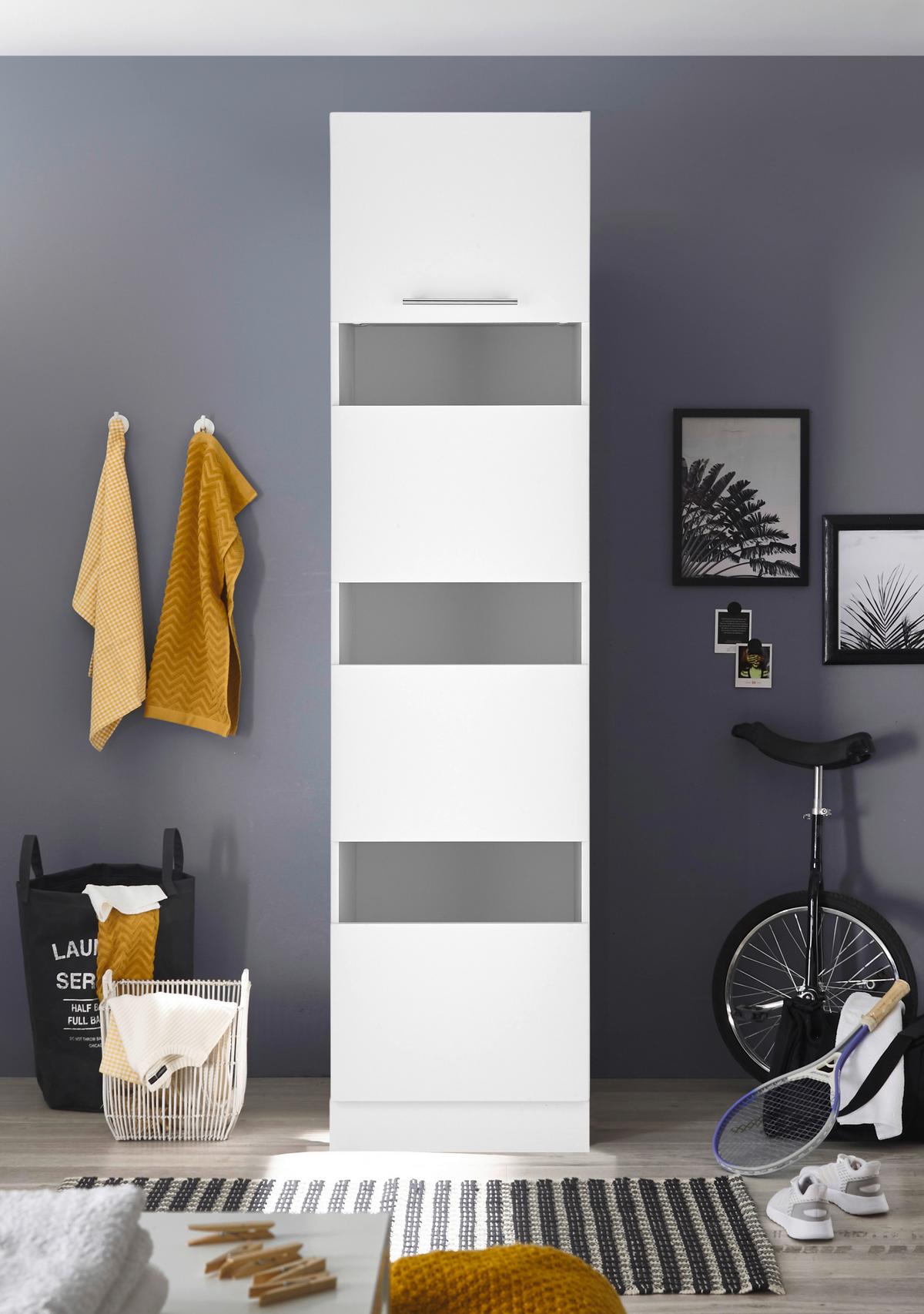 Wäscheschrank Clara - Weiß, KONVENTIONELL, Holzwerkstoff (50/200/67,6cm) - Respekta