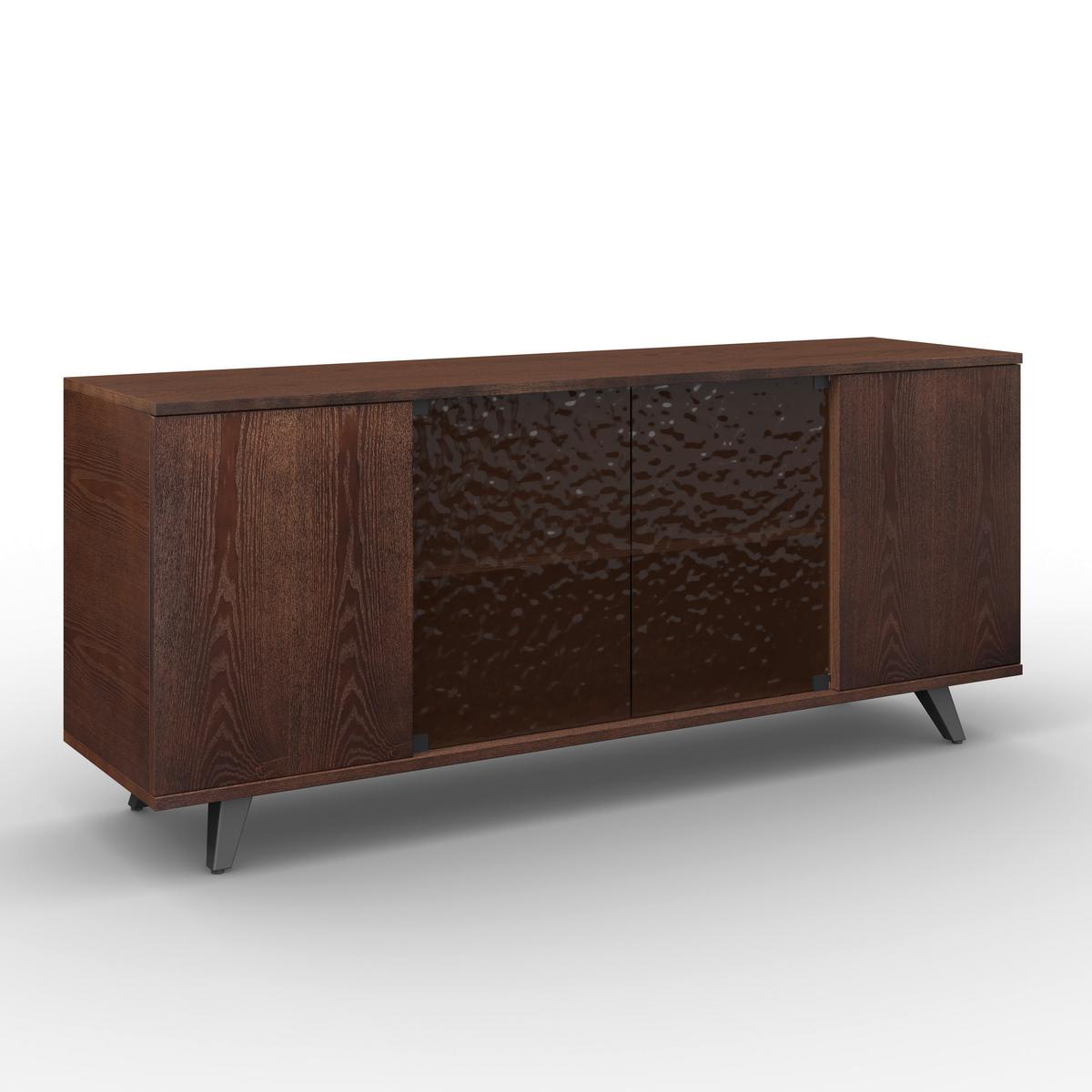 Široká komoda Zelia, š: 180 cm - černá/hnědá, Moderní, kov/dřevo (180/77/45cm) - Bessagi Home