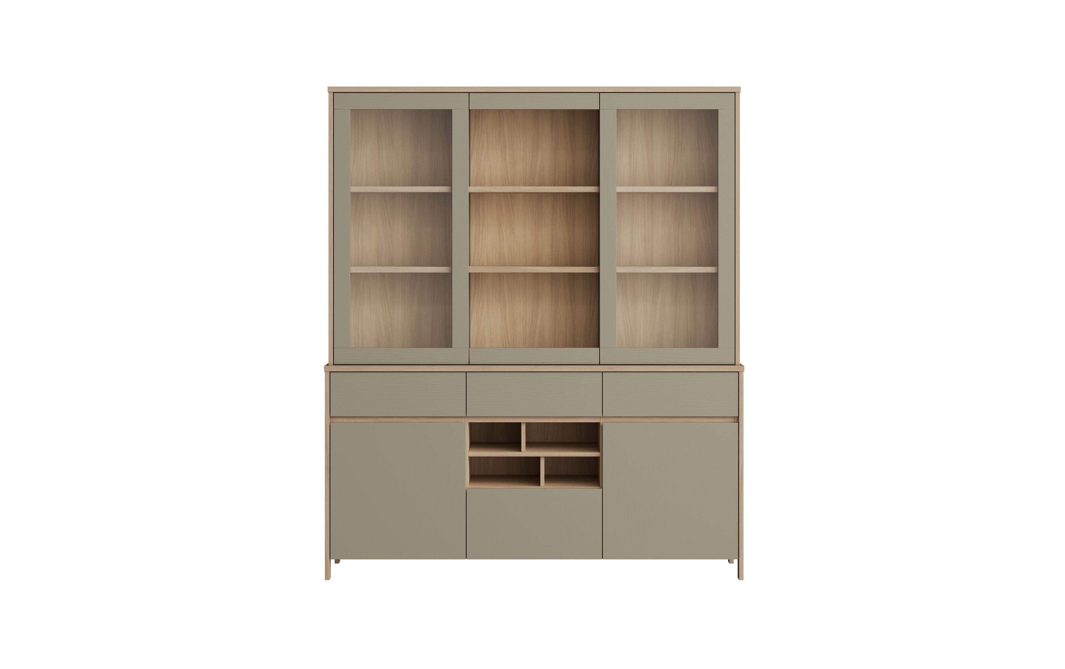 Buffet Stranda Eukalyptus/Holzfarben B: 164cm - Eichefarben/Eukalyptusholzfarben, Design, Holzwerkstoff (164/195/39cm) - MID.YOU