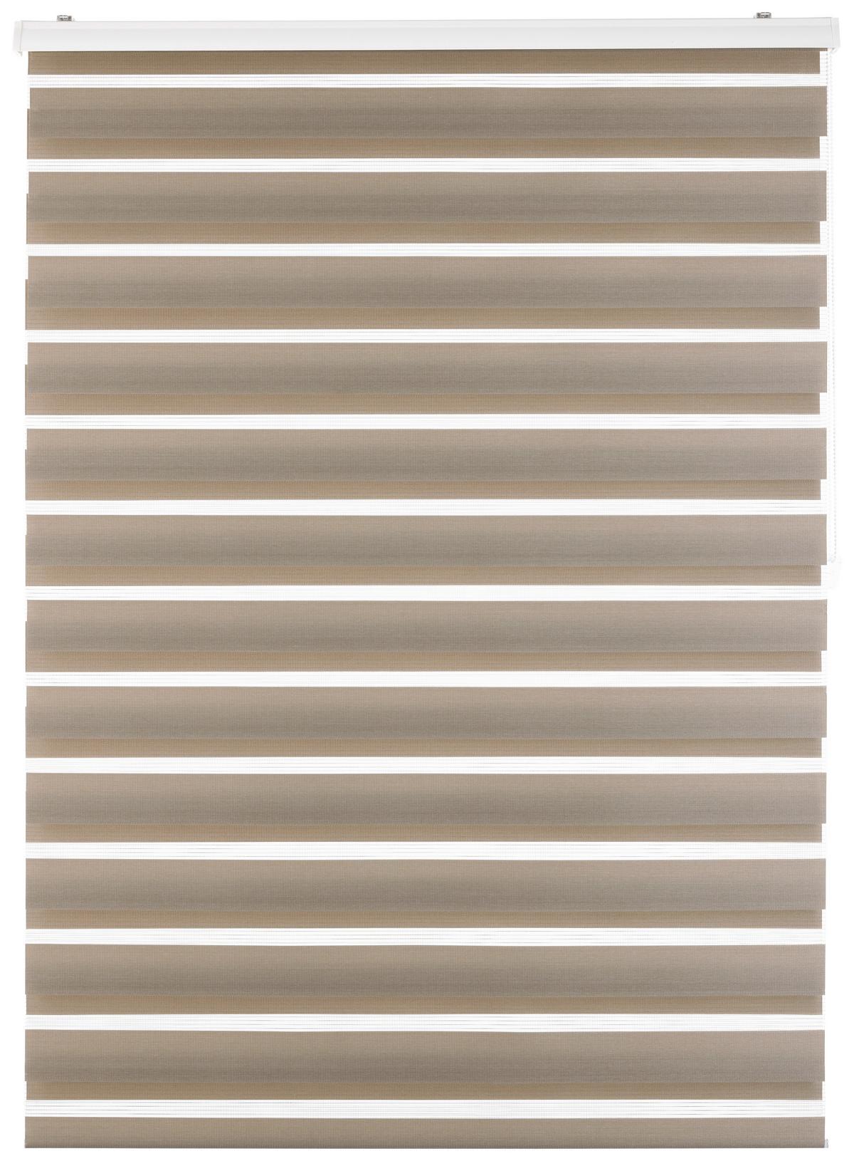 Dvojitá roleta Thomas, 120/160cm, hnedosivá - taupe, textil/plast (120/160cm) - Premium Living