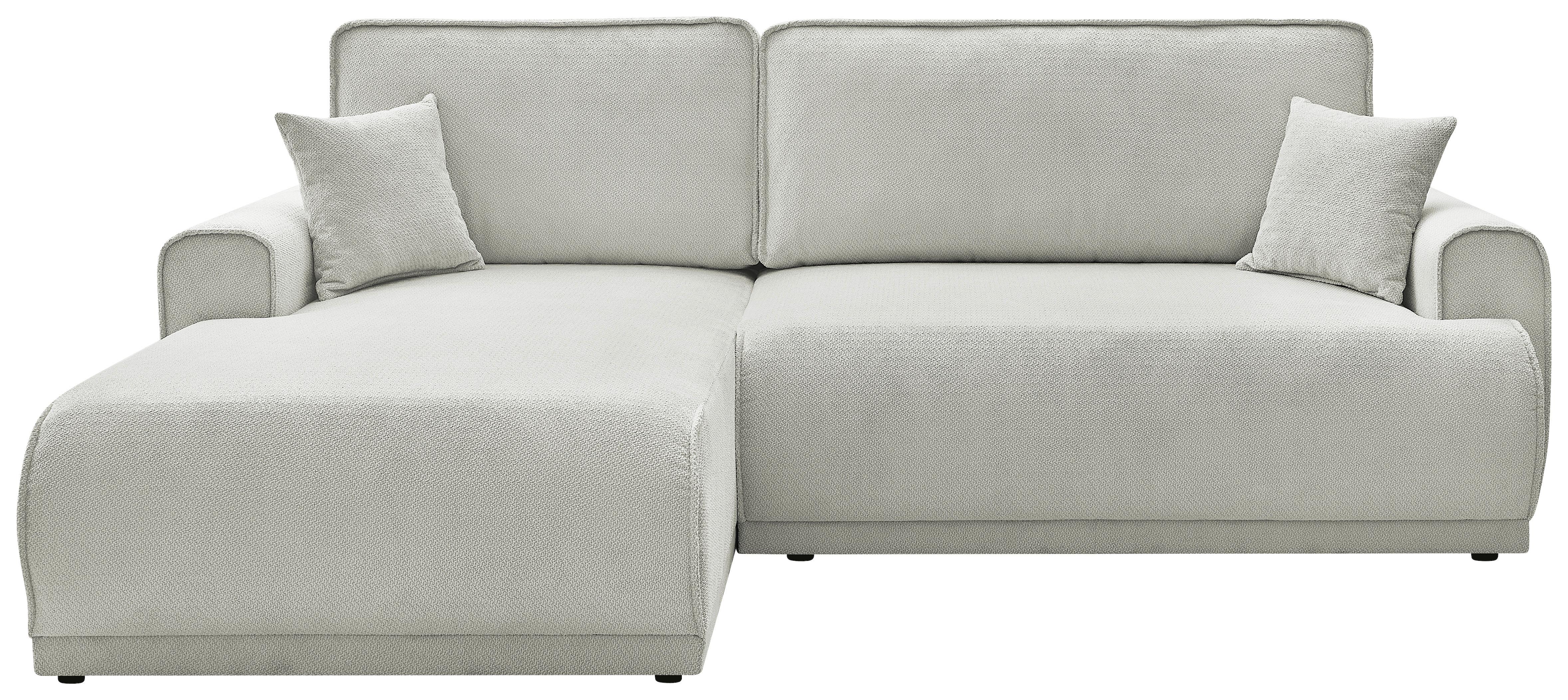 Ecksofa Albia Greige, Lf: 128x202cm - Greige/Schwarz, Trend, Holz (170/248cm)