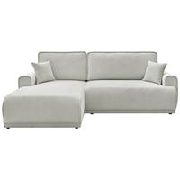 Ecksofa Albia Greige, Lf: 128x202cm - Greige/Schwarz, Trend, Holz (170/248cm)