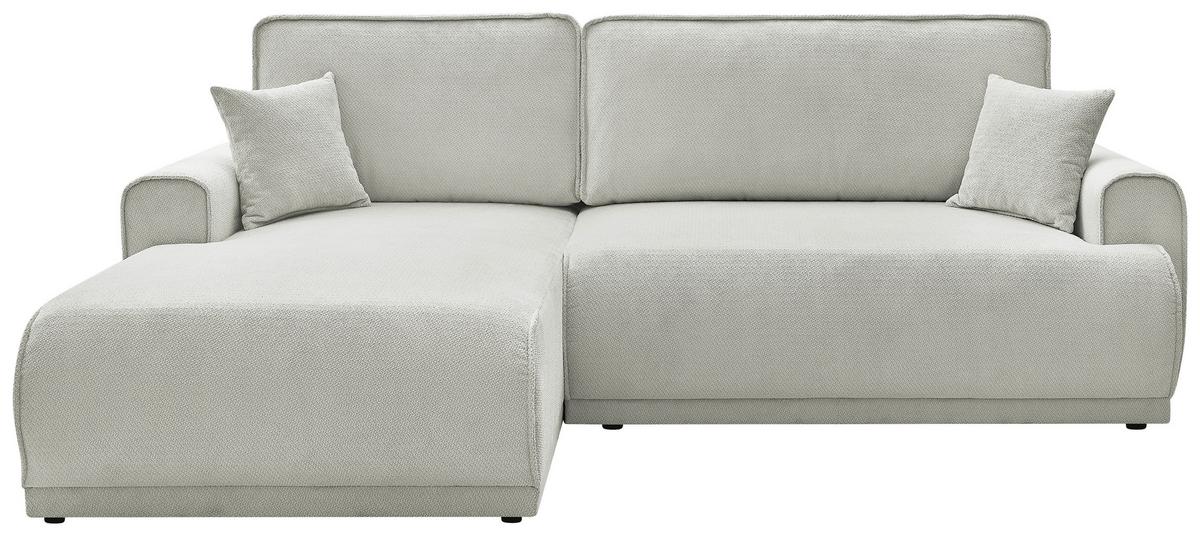 Ecksofa Albia Greige, Lf: 128x202cm - Greige/Schwarz, Trend, Holz (170/248cm)