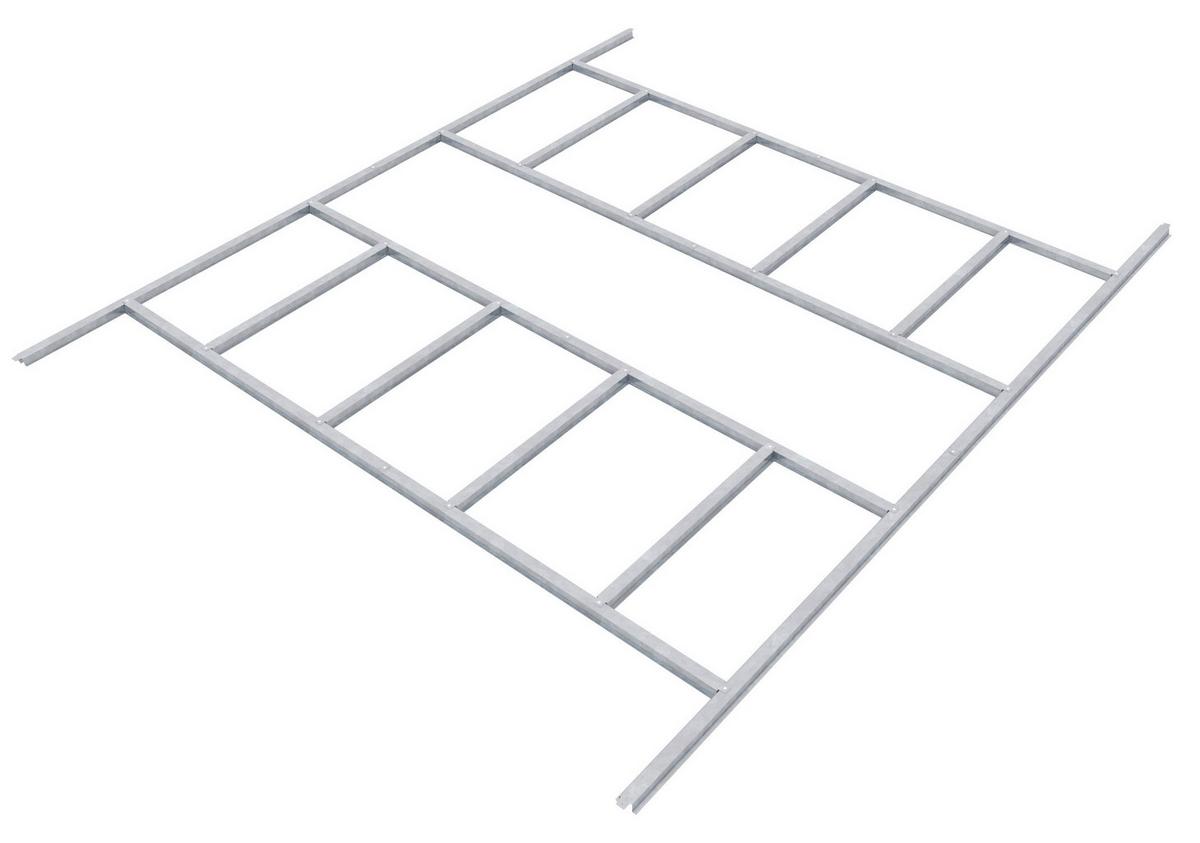 Fundamentrahmen für Frankfurt II 266x309cm, Stahl - Silberfarben, Basics, Metall (266/2,6/309cm)