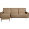 Ecksofa Mit Schlaffunktion Just Fashion Sandfarben - Sandfarben/Chromfarben, KONVENTIONELL, Textil (152/230cm) - Max Winzer