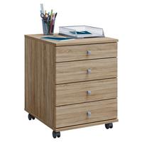 Rollcontainer Eiche Dekor Lona Mini 42x57x50 cm - Sonoma Eiche, Basics, Holzwerkstoff/Kunststoff (42/57/50cm) - MID.YOU